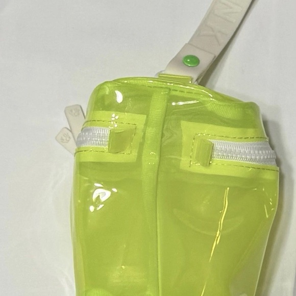 Drunk Elephant Neon Lime Clear Cosmetic Pouch - Picture 3 of 4